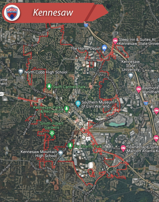 Kennesaw Map